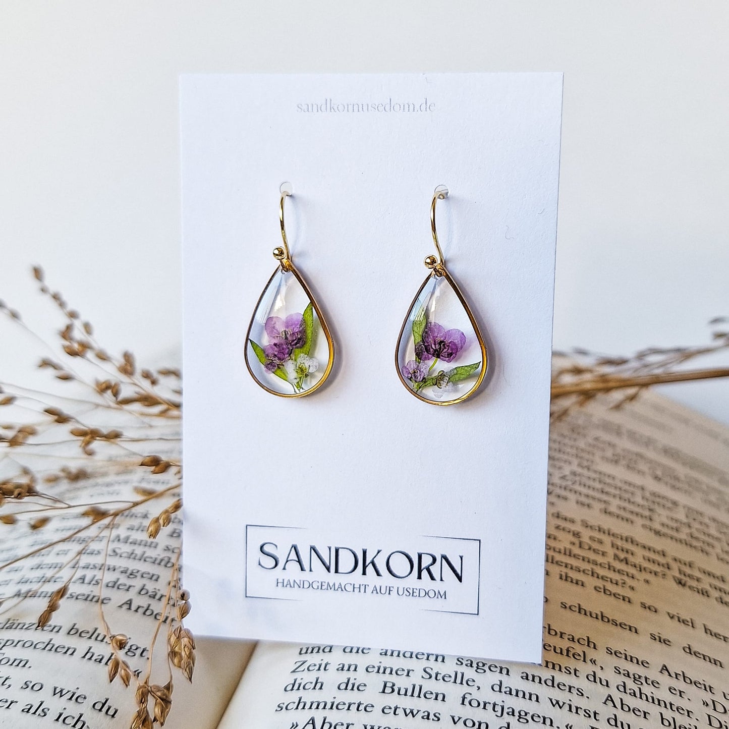 Ohrringe mit Duftsteinrich - SANDKORN Usedom