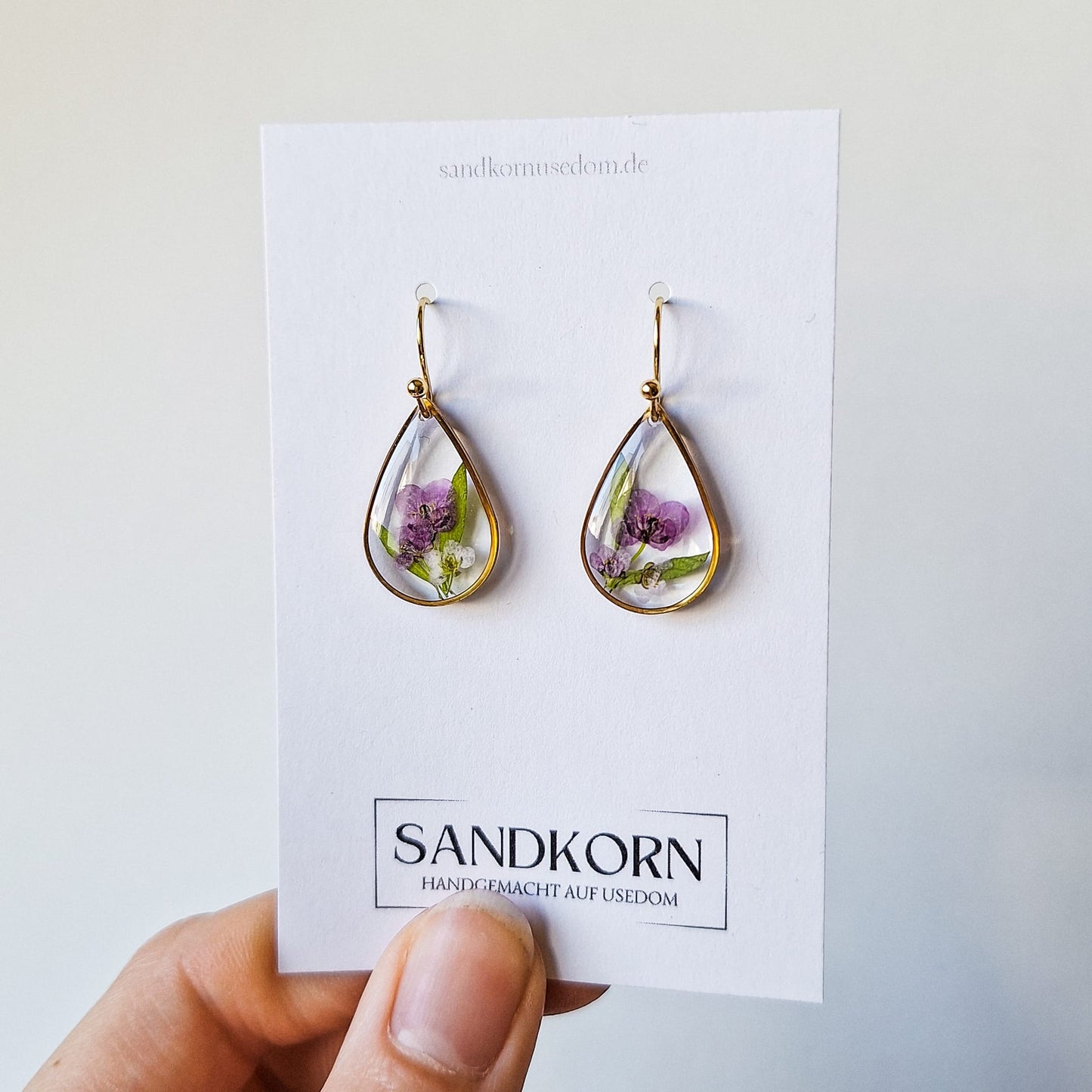 Ohrringe mit Duftsteinrich - SANDKORN Usedom
