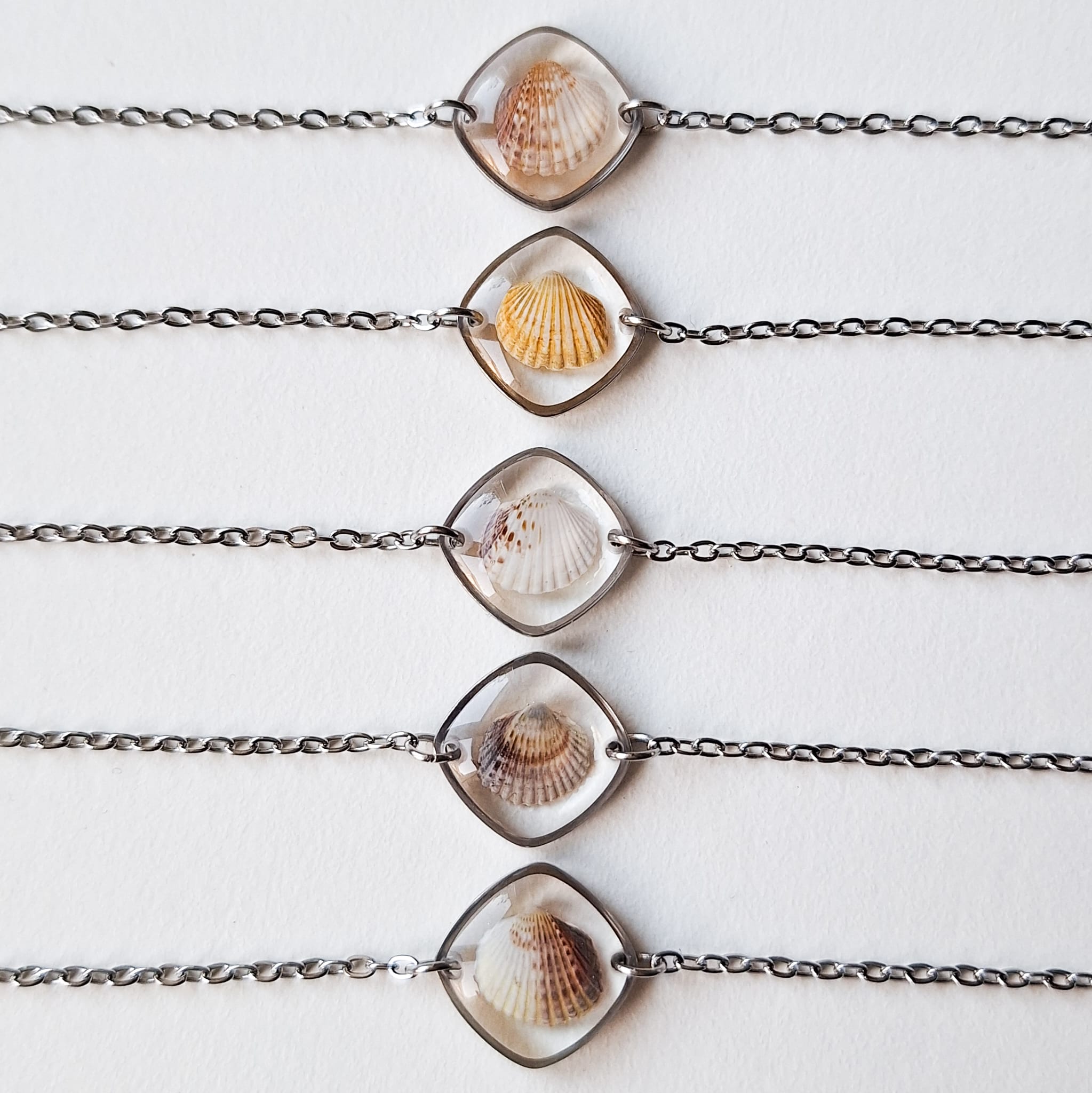 Armband mit Herzmuschel - Silber
