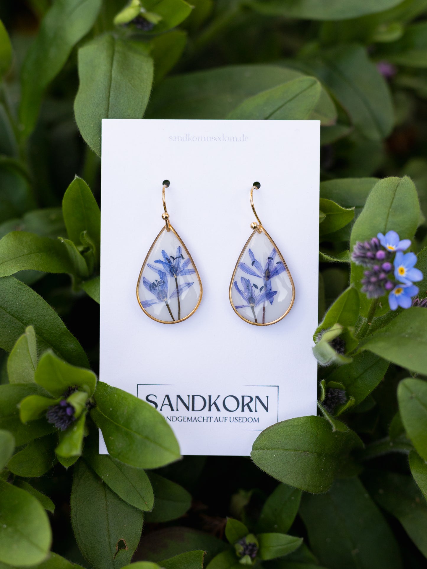 Ohrringe mit echten Blüten | Geschenk Muttertag