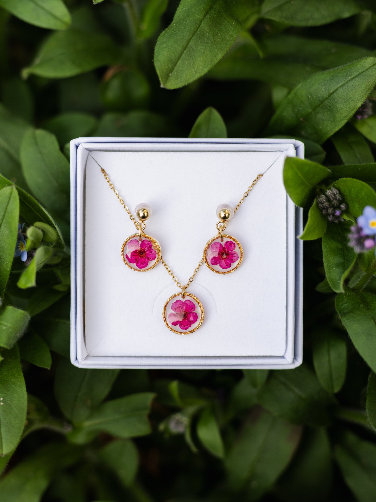 Schmuckset mit Spiere - Pink