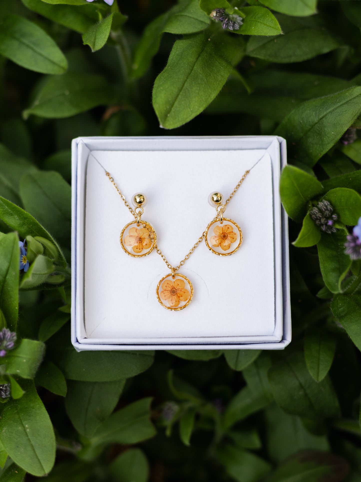 Schmuckset mit Spiere - Orange