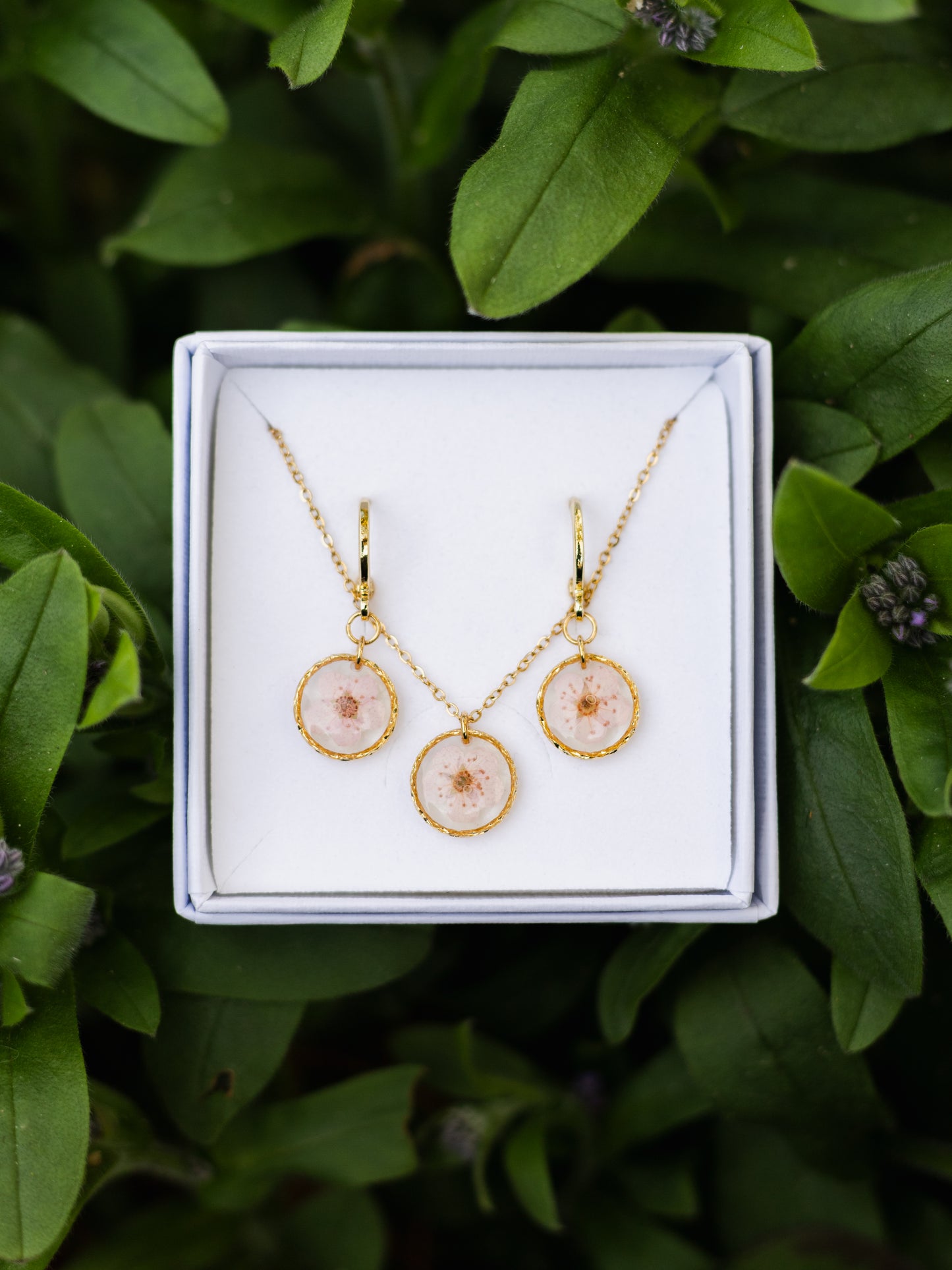 Schmuckset mit Spiere - Rosa