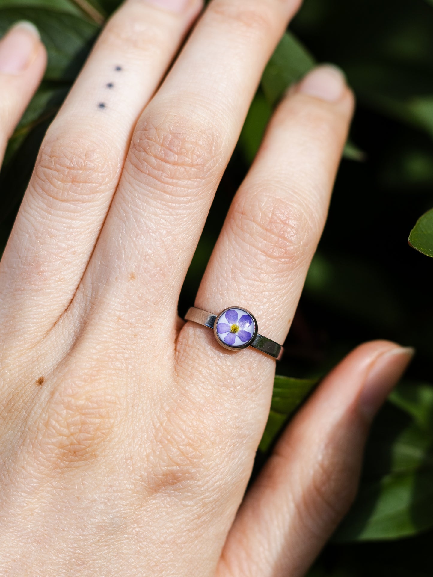 Ring mit Vergissmeinnicht