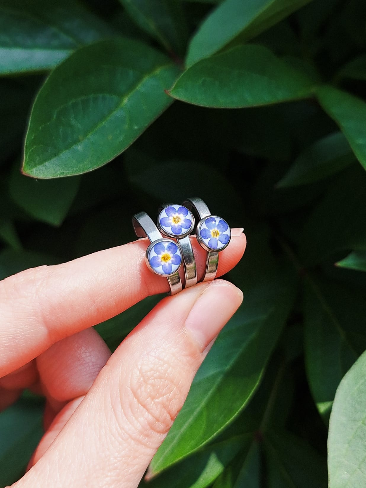 Ring mit Vergissmeinnicht