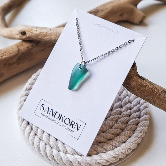 Seeglas-Kette - Teal