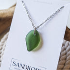 Seeglas-Kette - Waldgrün - SANDKORN Usedom 