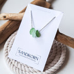 Seeglas-Kette - Drei Grüntöne - SANDKORN Usedom 