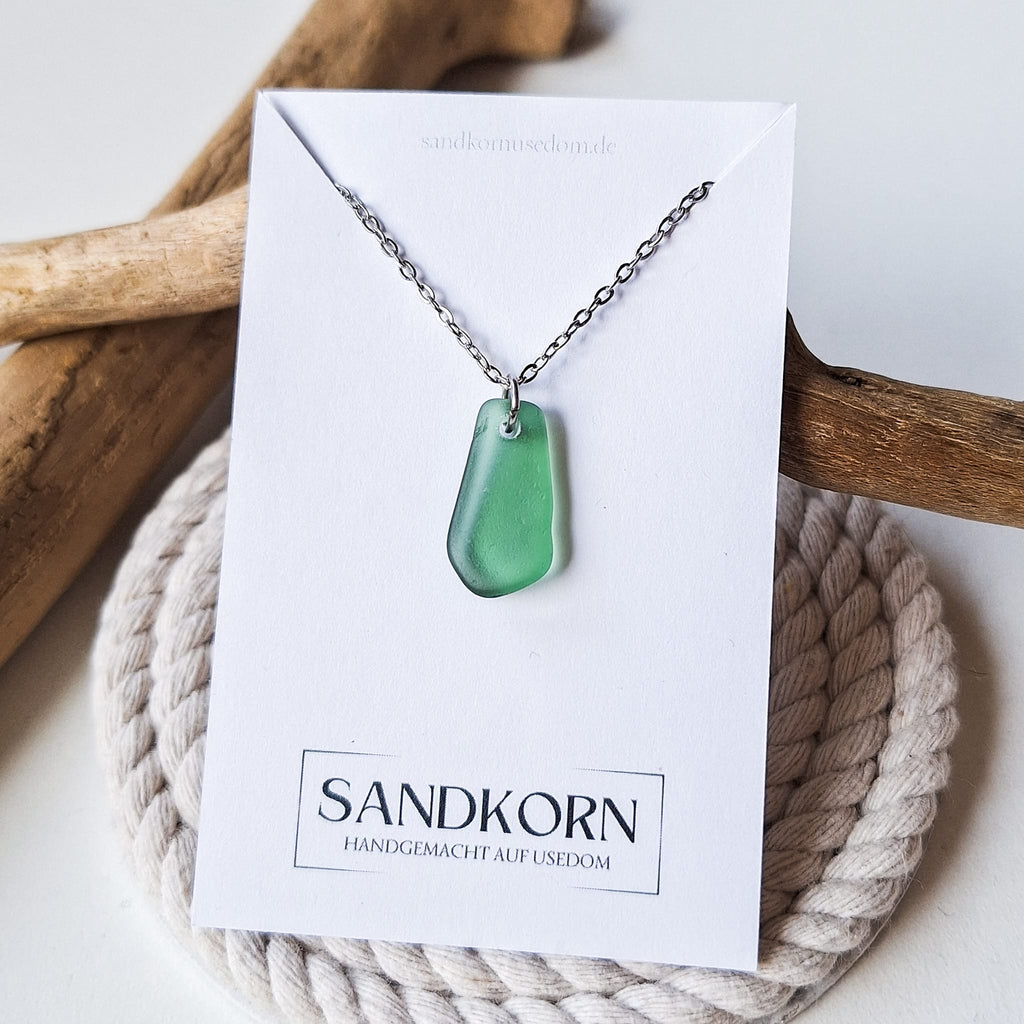 Seeglas-Kette - Teal