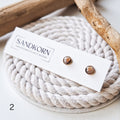 Ohrstecker mit Herzmuscheln - Gold 6 mm - SANDKORN Usedom 