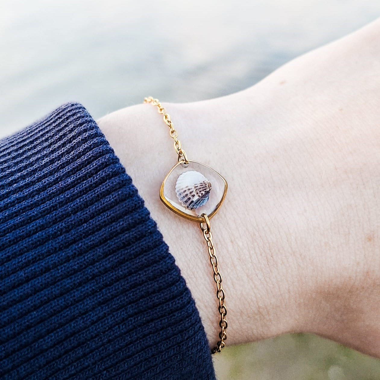 Armbänder mit echten Muscheln aus der Ostsee | Usedom Schmuck