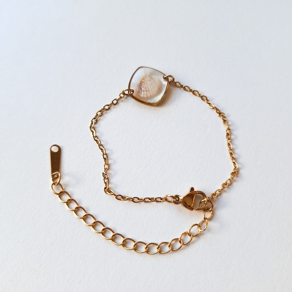 Armband mit Herzmuschel - Gold