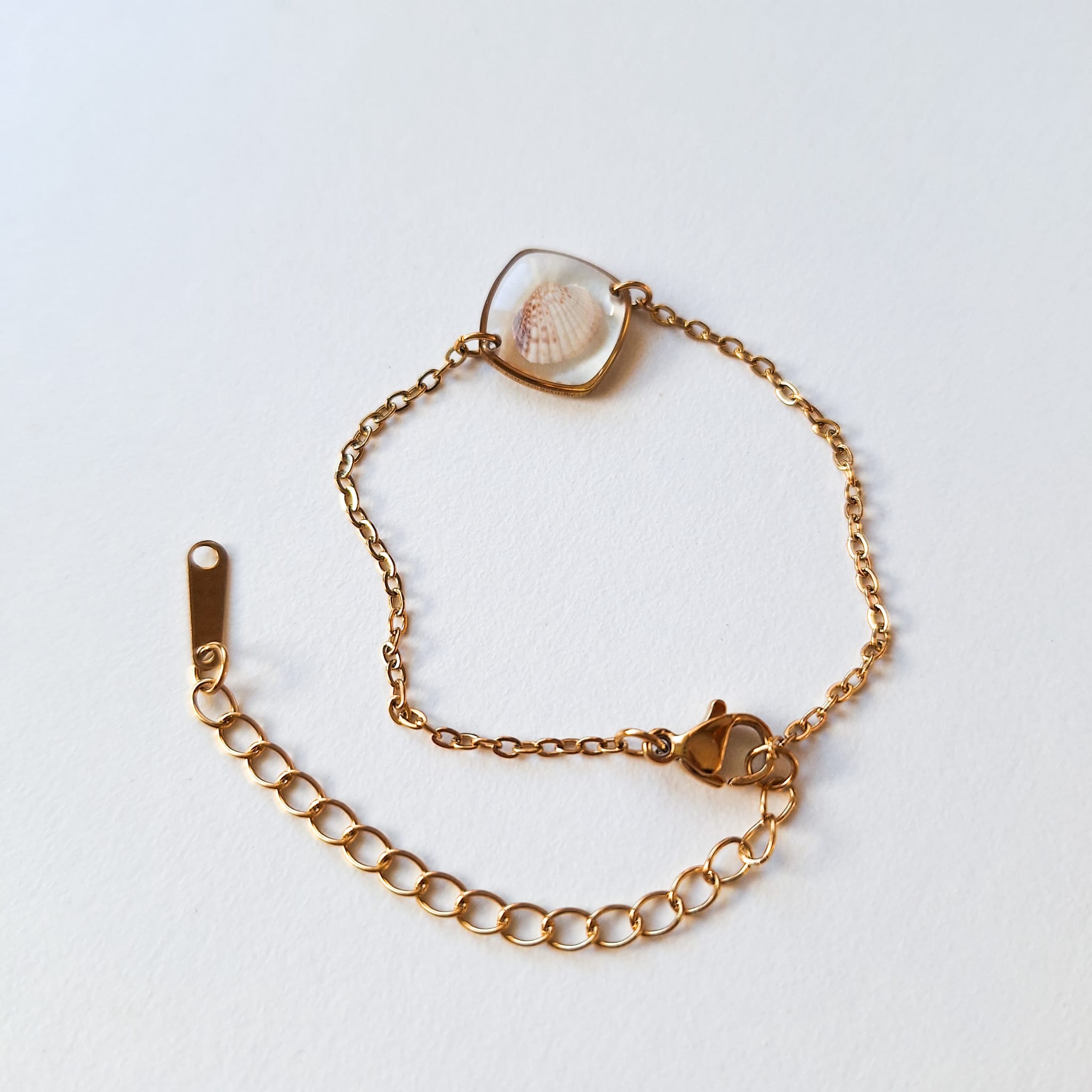 Armband mit Herzmuschel - Gold