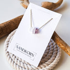 Seeglas-Kette - Lila