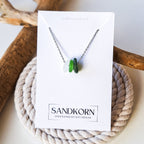 Seeglas-Kette - Grüntöne