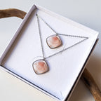 Geschenkset mit rosa Muscheln aus der Ostsee | Usedom Schmuck