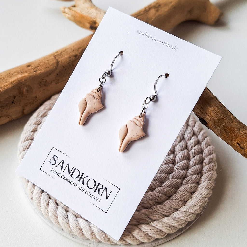 Ohrringe mit Strandsand - Muscheln