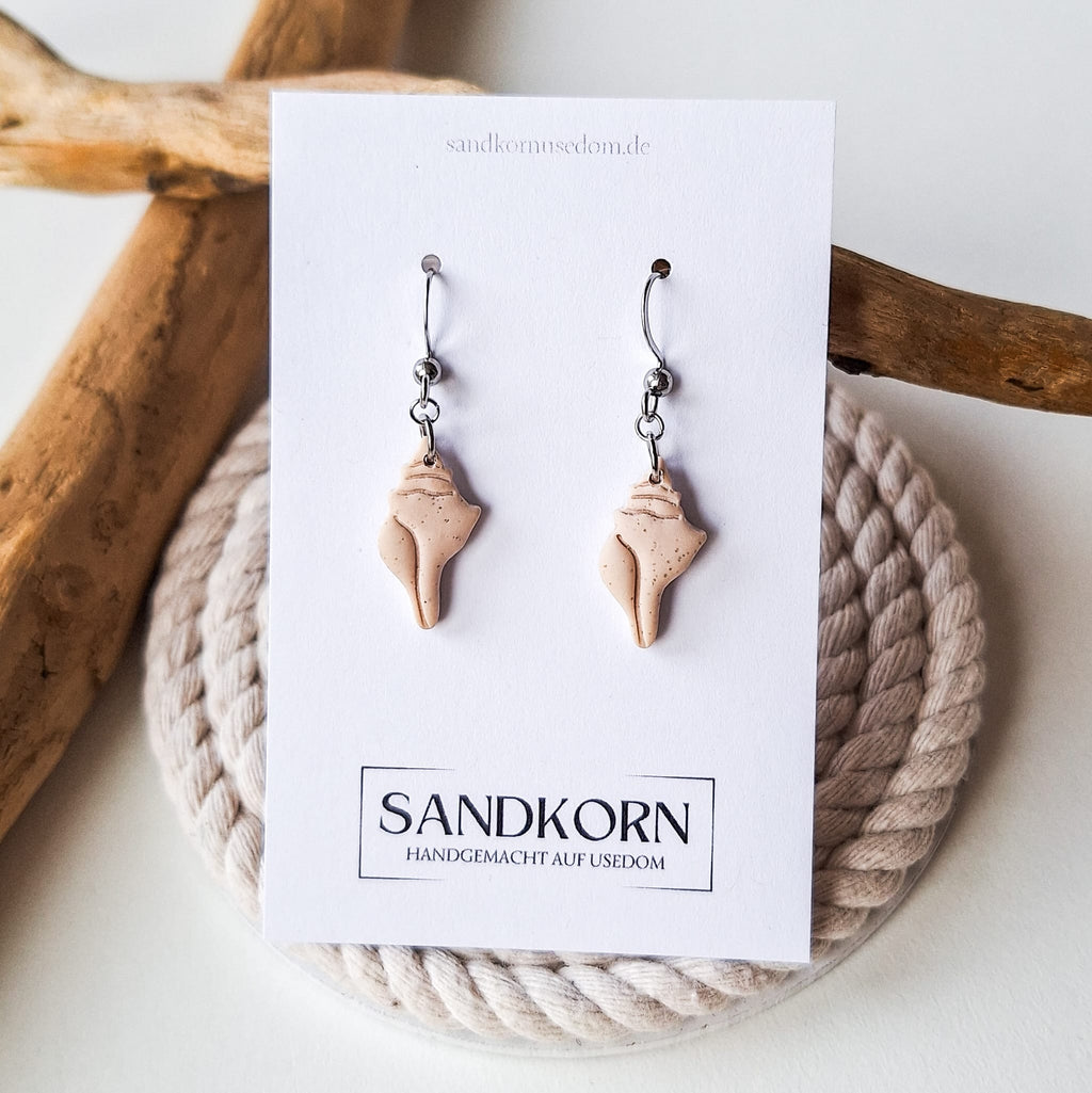 Ohrringe mit Strandsand - Muscheln
