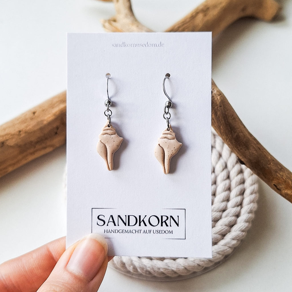 Ohrringe mit Strandsand - Muscheln