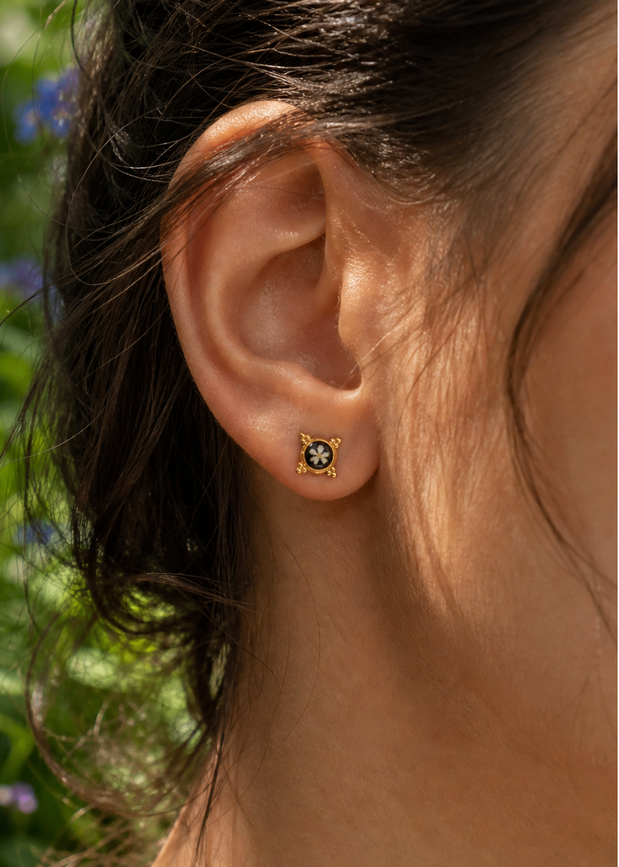 Elegante Ohrstecker mit echten Blüten | Naturschmuck mit Pflanzen | Edelstahl Ohrringe | Ohrringe mit Blumen | Einzigartige Geschenkidee | Usedom Schmuck