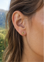 Niedliche Gold Filled Ohrstecker mit Biene oder Halbmond | Usedom Schmuck | Nickelfreie Ohrstecker | Bienen Ohrringe | Alltagsohrringe