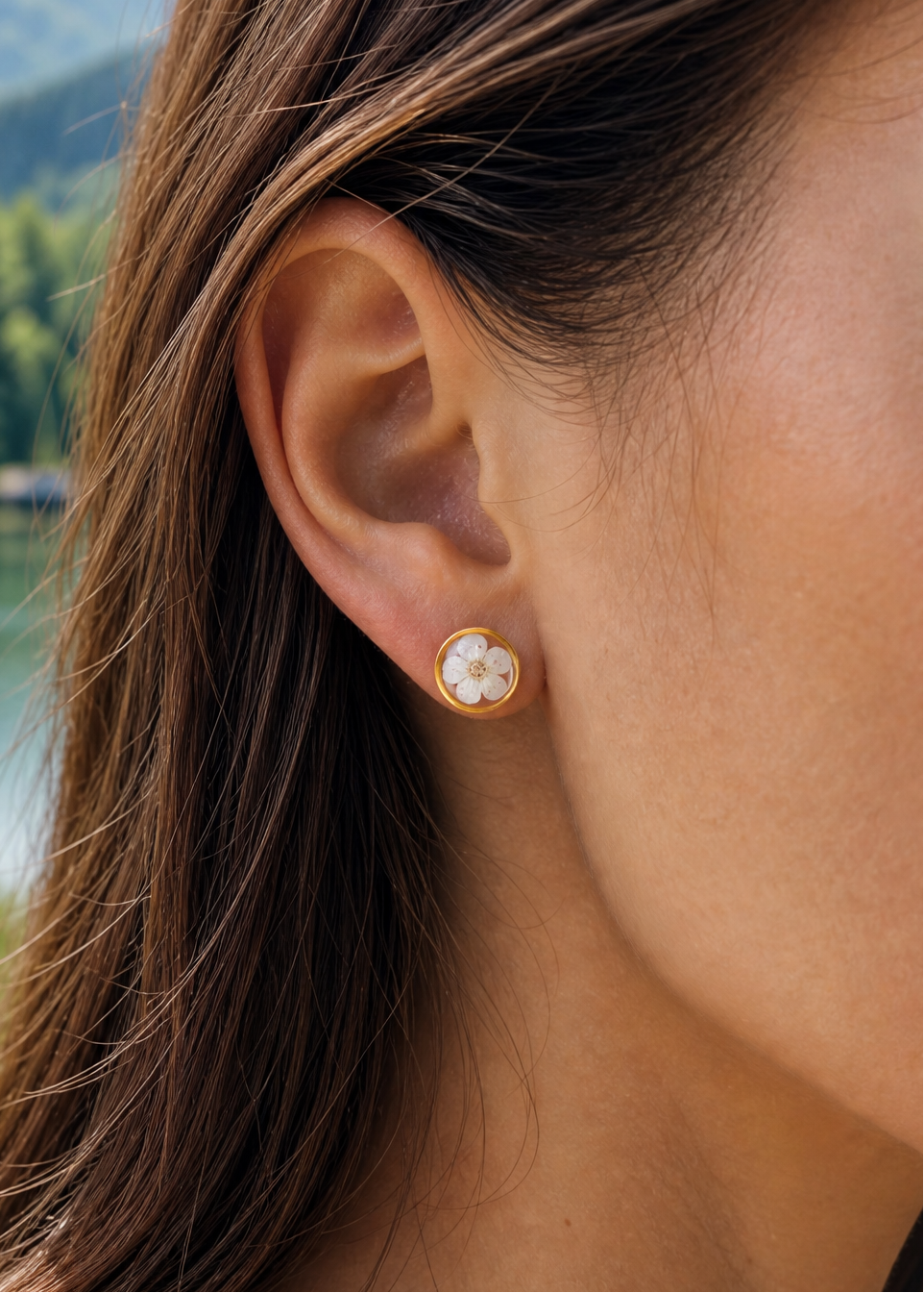Ohrstecker mit Spiere - Gold - SANDKORN Usedom 