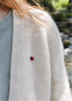 Realistischer Marienkäfer Pin, Marienkäfer Brosche, Anstecknadel, handgemacht aus Fimo, kleiner Glücksbringer als Geschenkidee, Geschenk zum Muttertag, kleines Geschenk, kleine Aufmerksamkeit, Usedom Schmuck, Ostsee Geschenk, Partner Geschenkidee, Paar Schmuck, Brautjungfern Schmuck Brosche, Geschenk für Hochzeitsgäste, Geschenk Kindertag, Hochzeit Gastgeschenke - Sandkorn Usedom