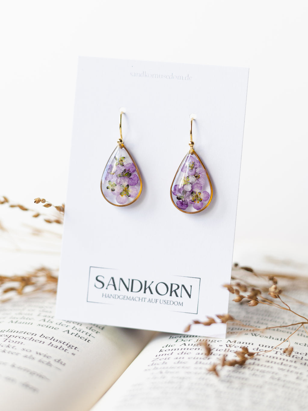 Ohrringe mit Duftsteinrich - SANDKORN Usedom 