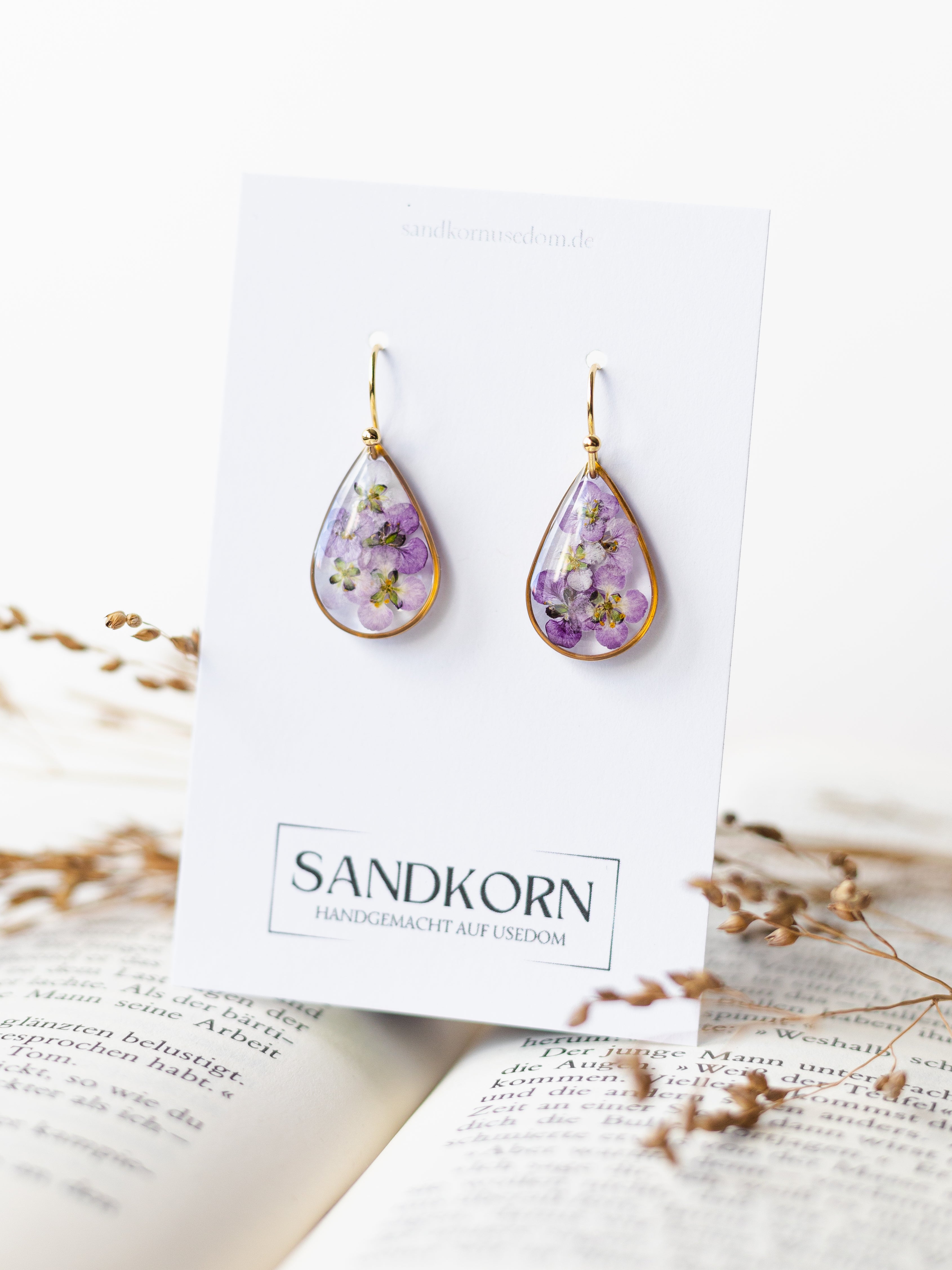 Ohrringe mit Duftsteinrich - SANDKORN Usedom 