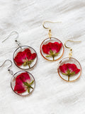 Earrings with roses
