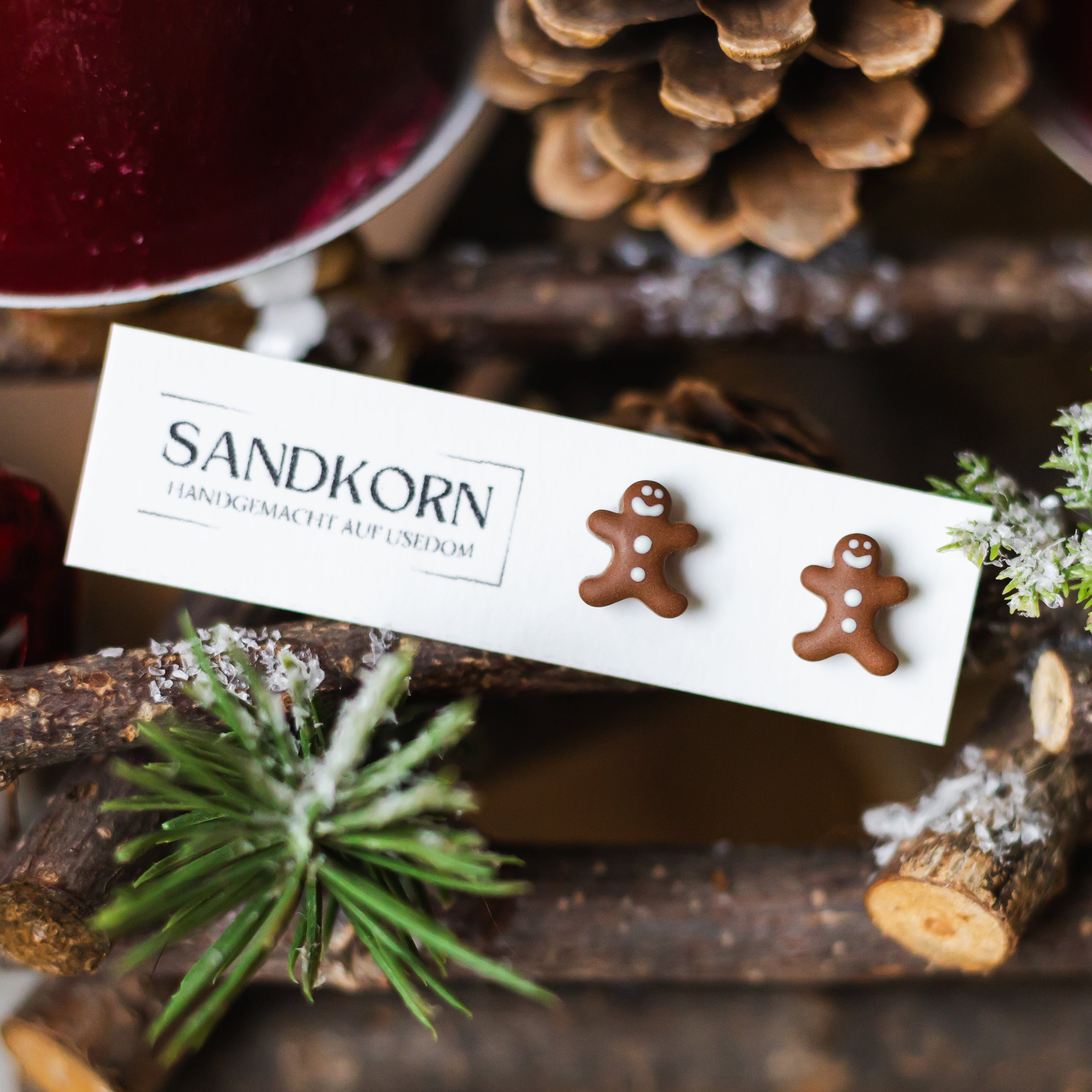 Lebkuchen-Ohrstecker