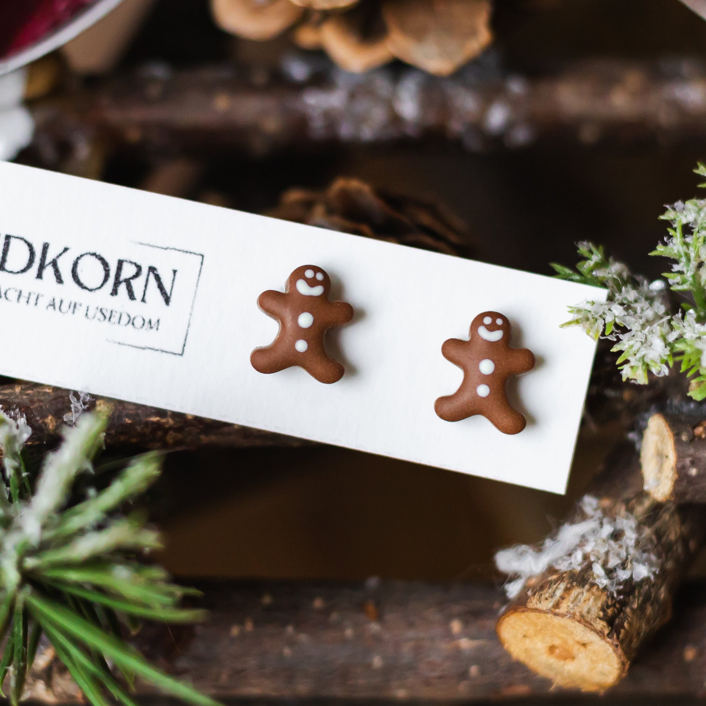Lebkuchen-Ohrstecker