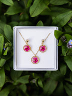 Schmuckset mit Spiere - Pink