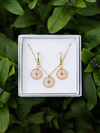 Schmuckset mit Spiere - Rosa