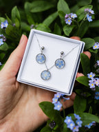 Schmuckset mit Vergissmeinnicht