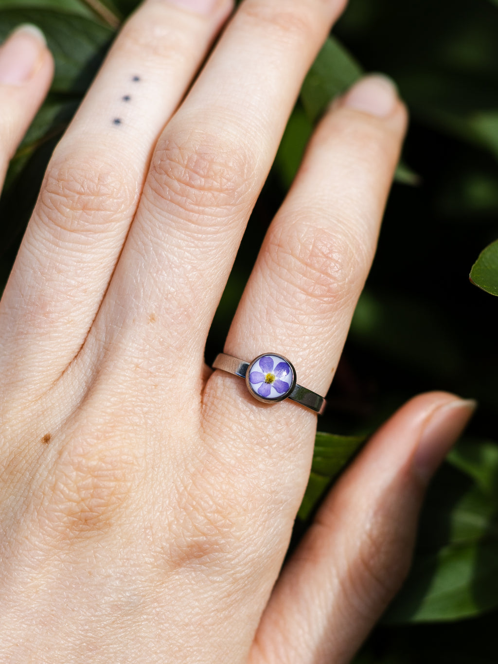 Ring mit Vergissmeinnicht