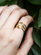 Ring mit Wilder Möhre - Gold
