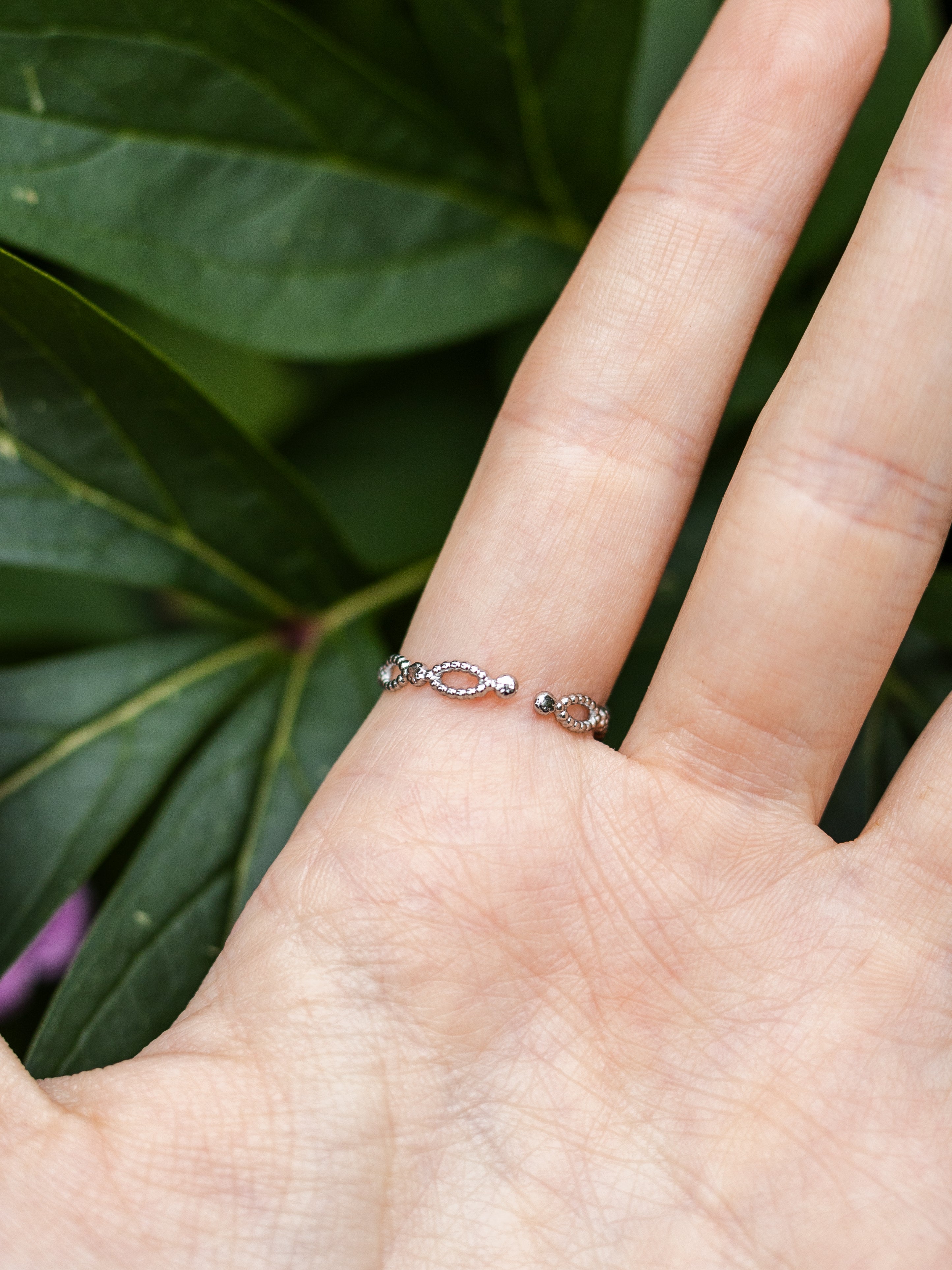 Ring mit Vergissmeinnicht - Silber