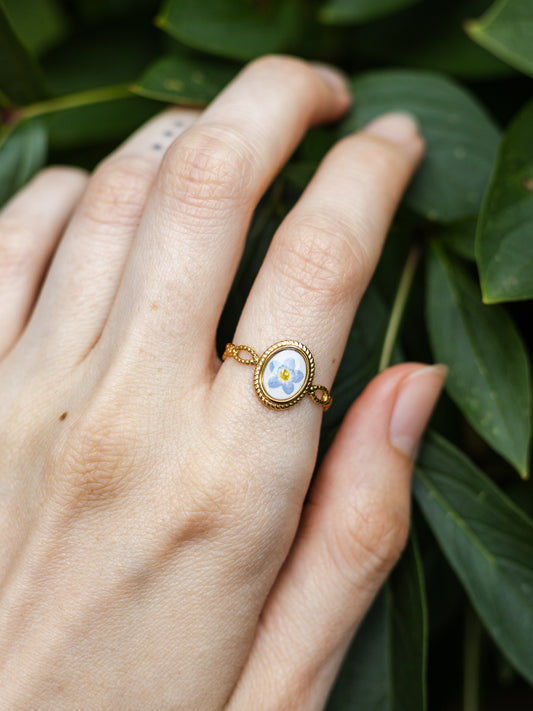 Ring mit Vergissmeinnicht