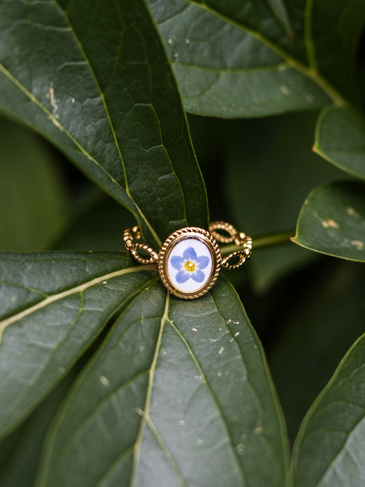 Ring mit Vergissmeinnicht
