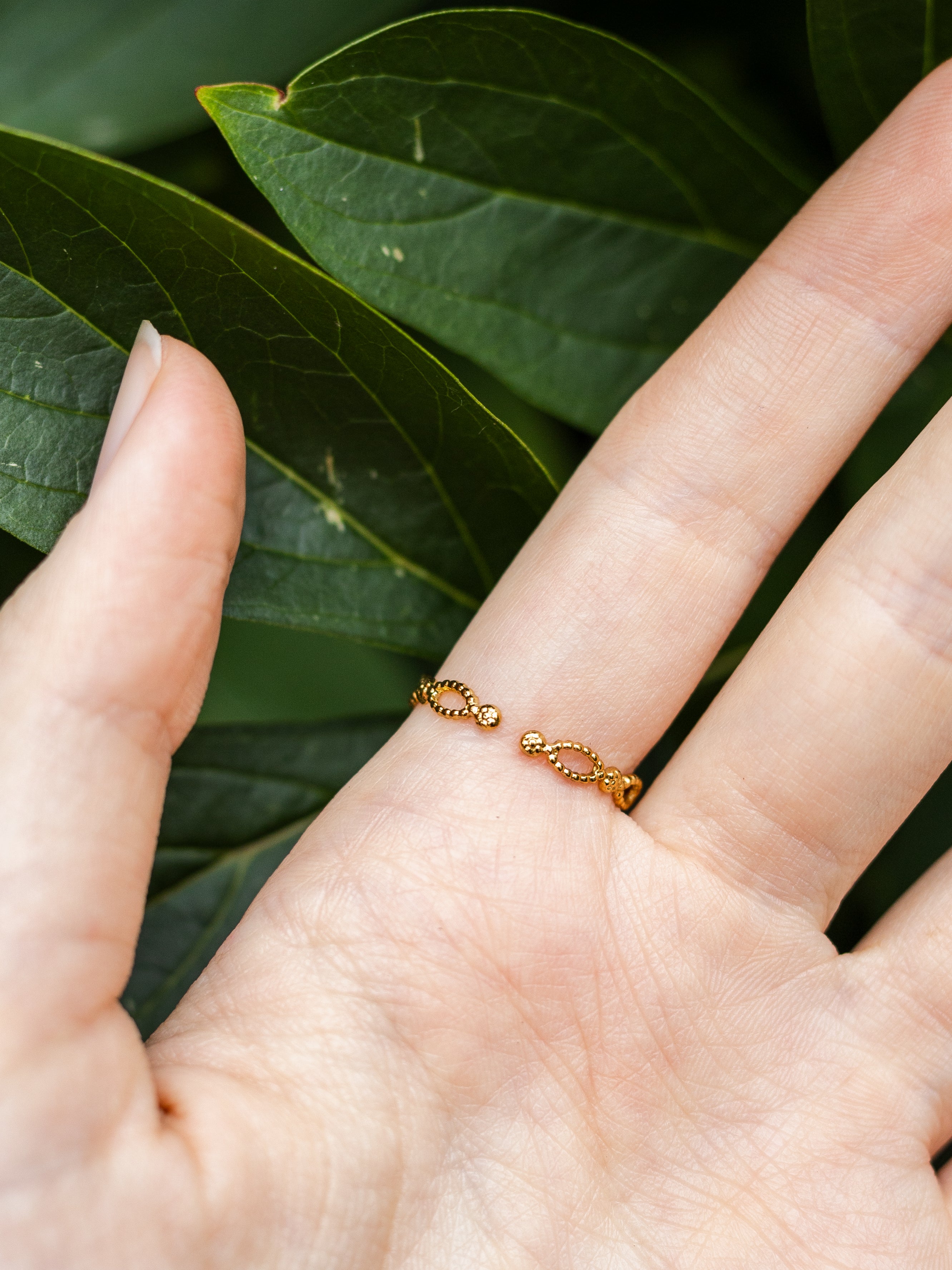Ring mit Vergissmeinnicht - Gold