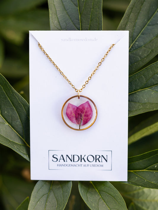 Halskette mit Bougainvillea