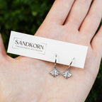 Earrings with pansies