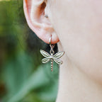 Earrings with pansies