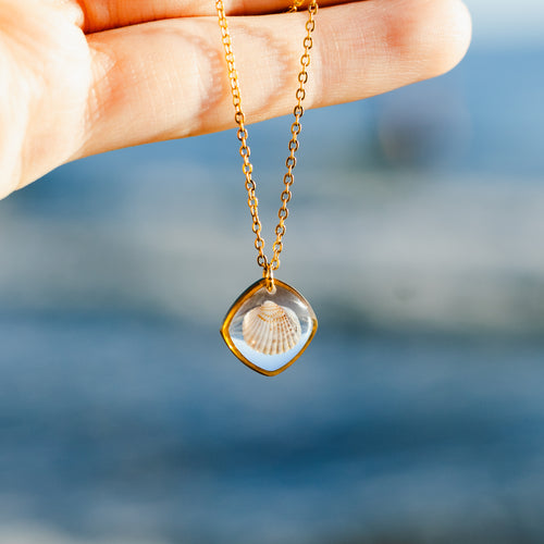 Halskette mit Herzmuschel - Gold - SANDKORN Usedom 