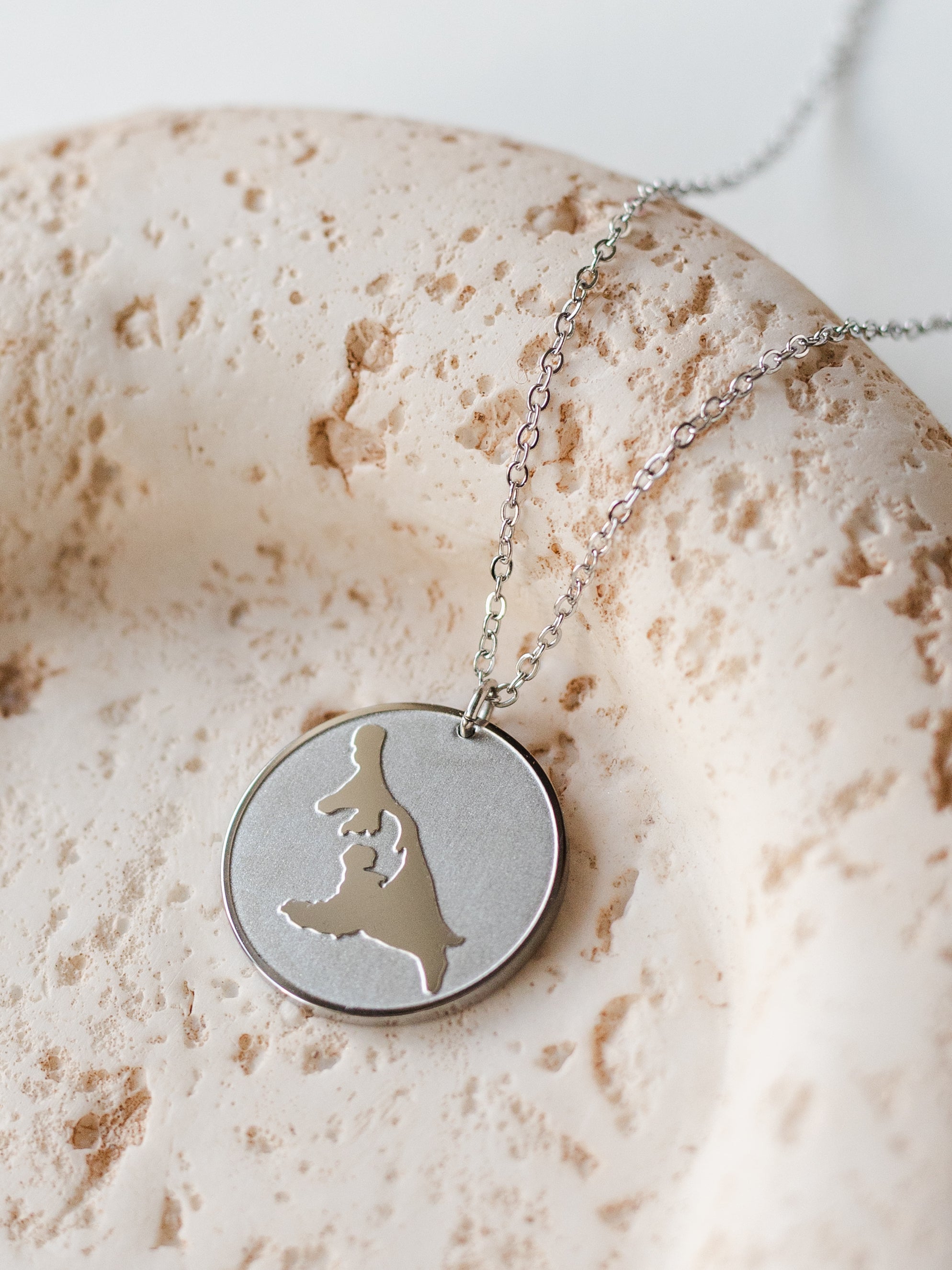 Einzigartige Halskette mit der Insel Usedom | Usedom Schmuck | Ostsee Schmuck