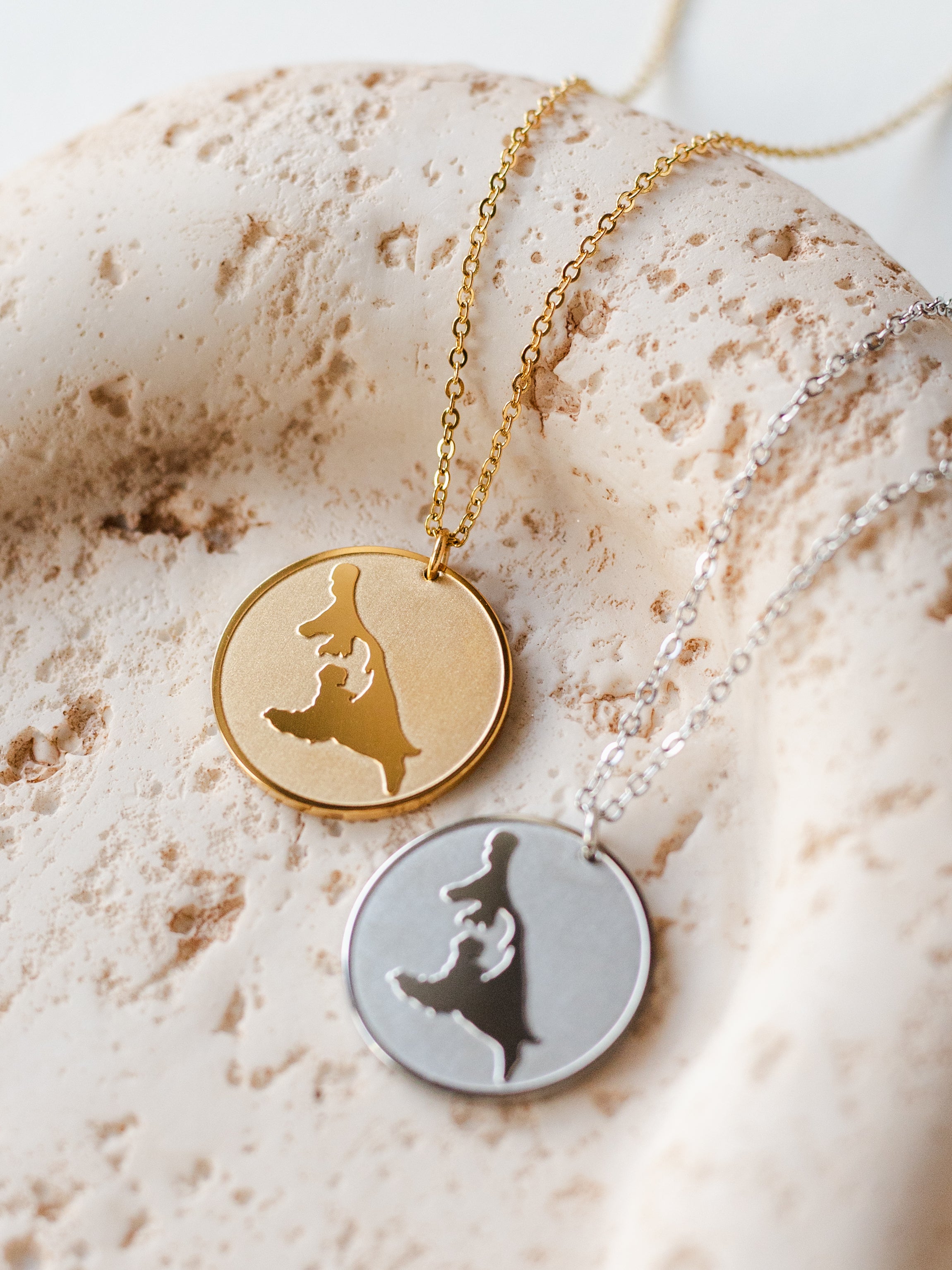 Einzigartige Halskette mit der Insel Usedom | Usedom Schmuck | Ostsee Schmuck