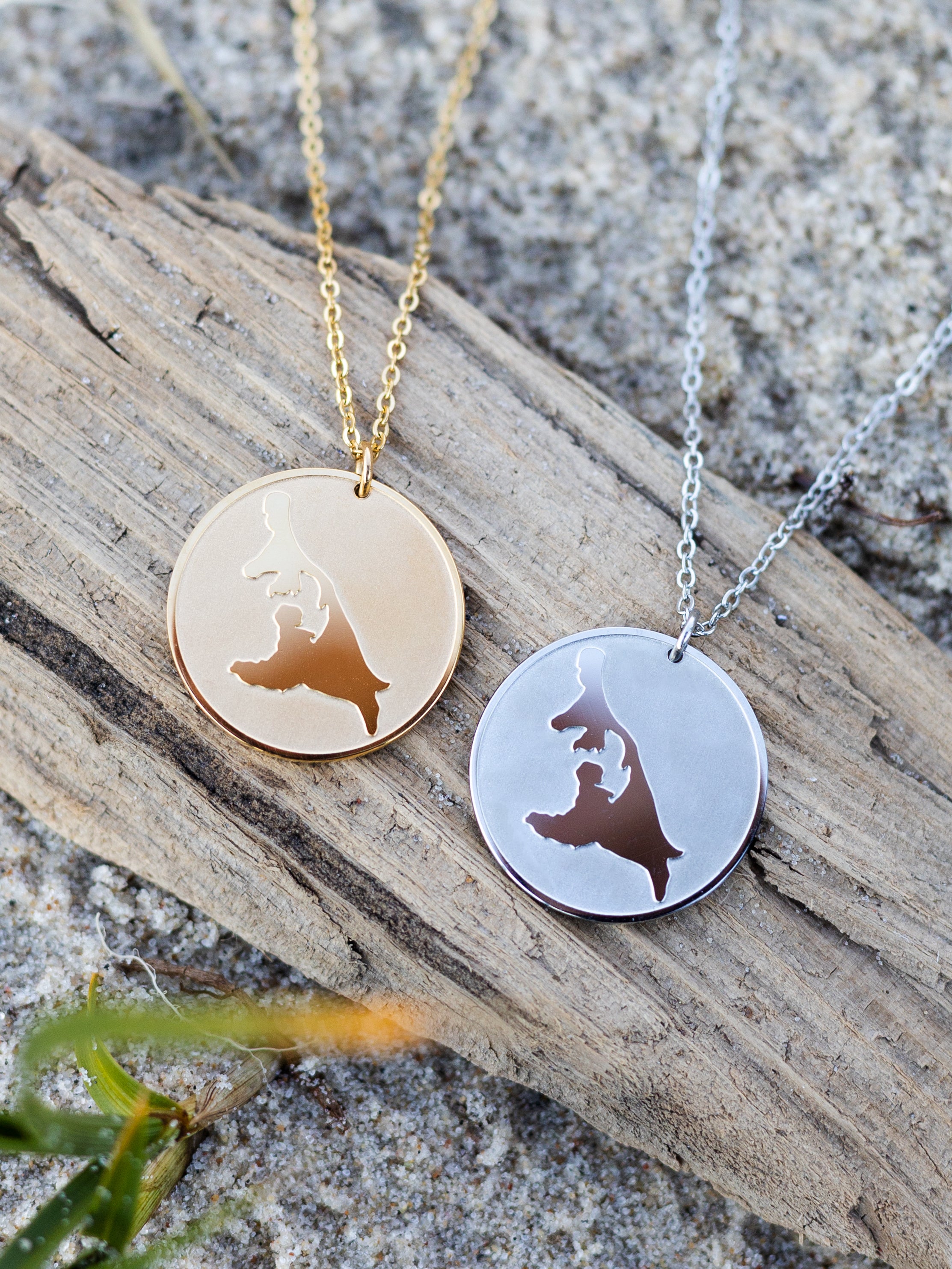 Einzigartige Halskette mit der Insel Usedom | Usedom Schmuck | Ostsee Schmuck