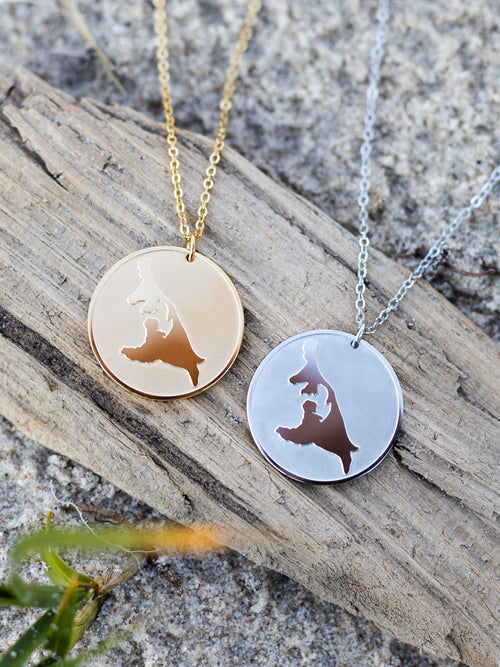 Einzigartige Halskette mit der Insel Usedom | Usedom Schmuck | Ostsee Schmuck