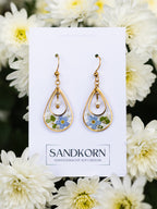 Ohrringe mit echten Vergissmeinnicht und Perlen | Usedom Schmuck | Naturschmuck | Blütenschmuck | Schmuck mit echten Blumen